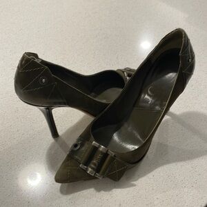Dior army green heels with lots of cool details